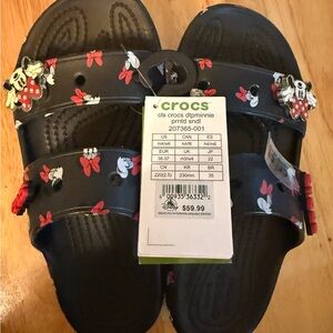 Crocs Kids Minnie Mouse Sandals - Black and Red